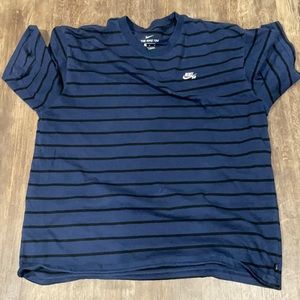 Nike sb navy striped shirt.